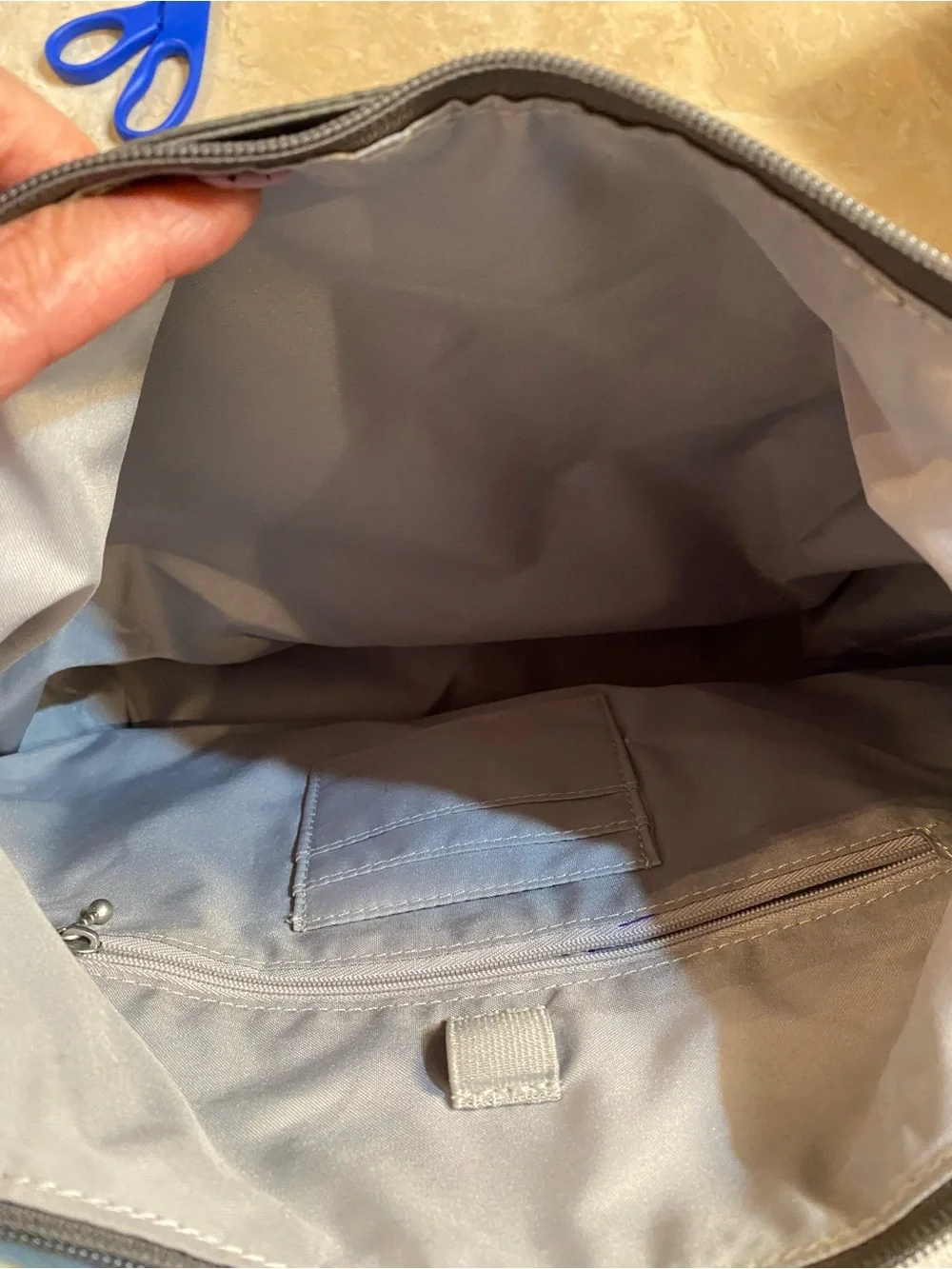 Baggallini Olive Nylon Messenger Bag with Adjustable Strap